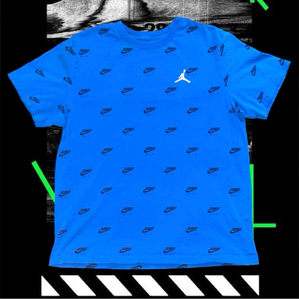 Jordan Jumpman AOP Short Sleeve Men’s Tee Shirt (Blue)